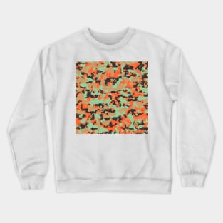 Orange Olive Digital Camouflage Crewneck Sweatshirt